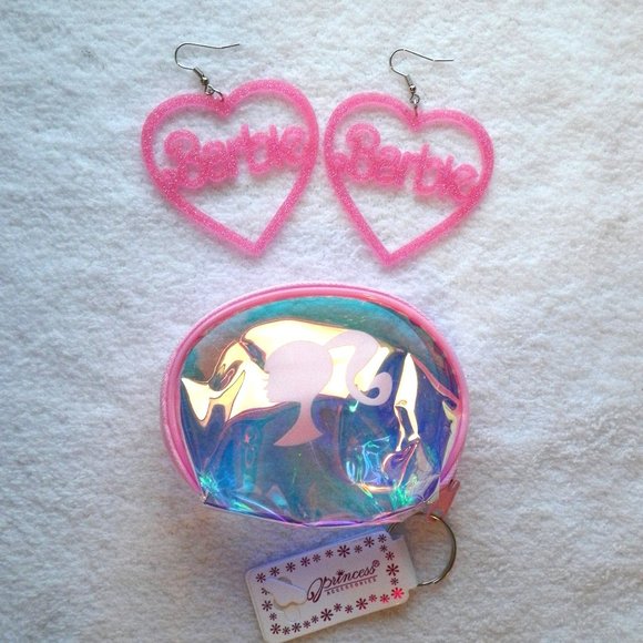 Unbranded Accessories - NWT Barbie Inspired Coin Purse Keychain Earrings Set
